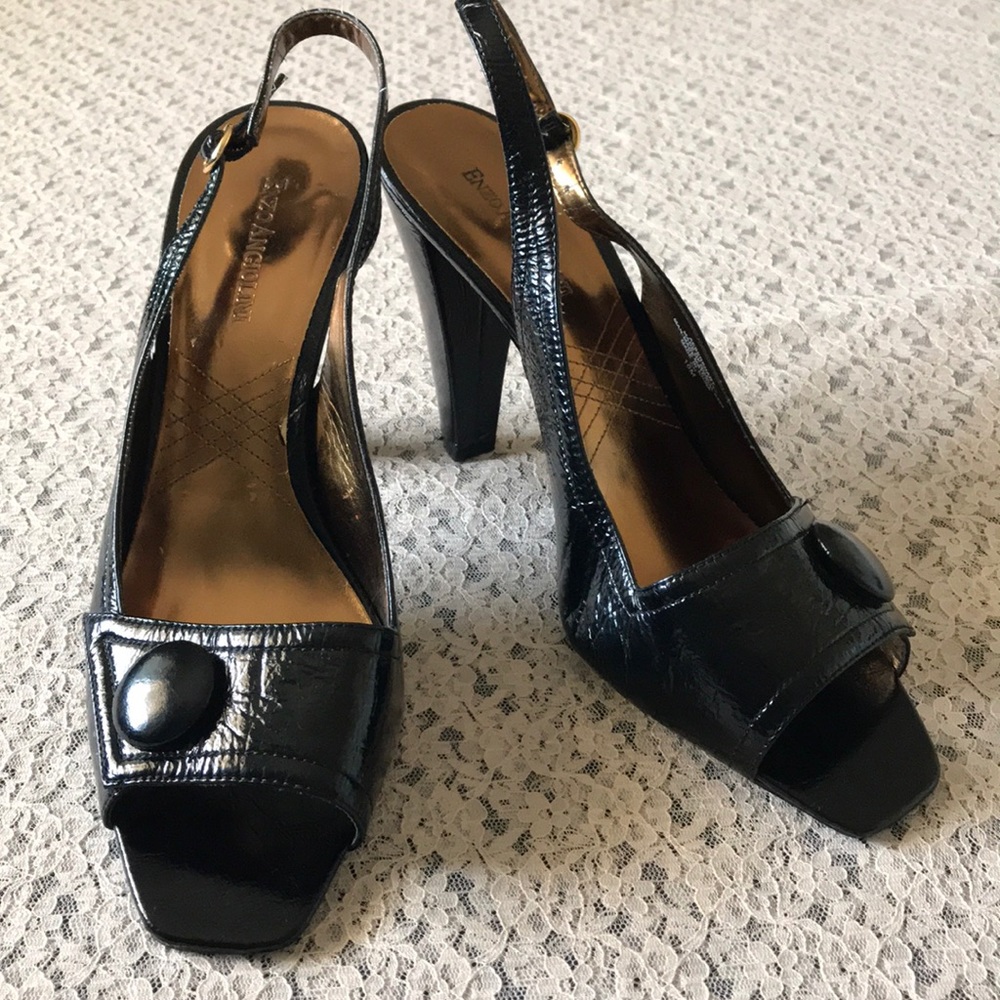 Black Leather Heels